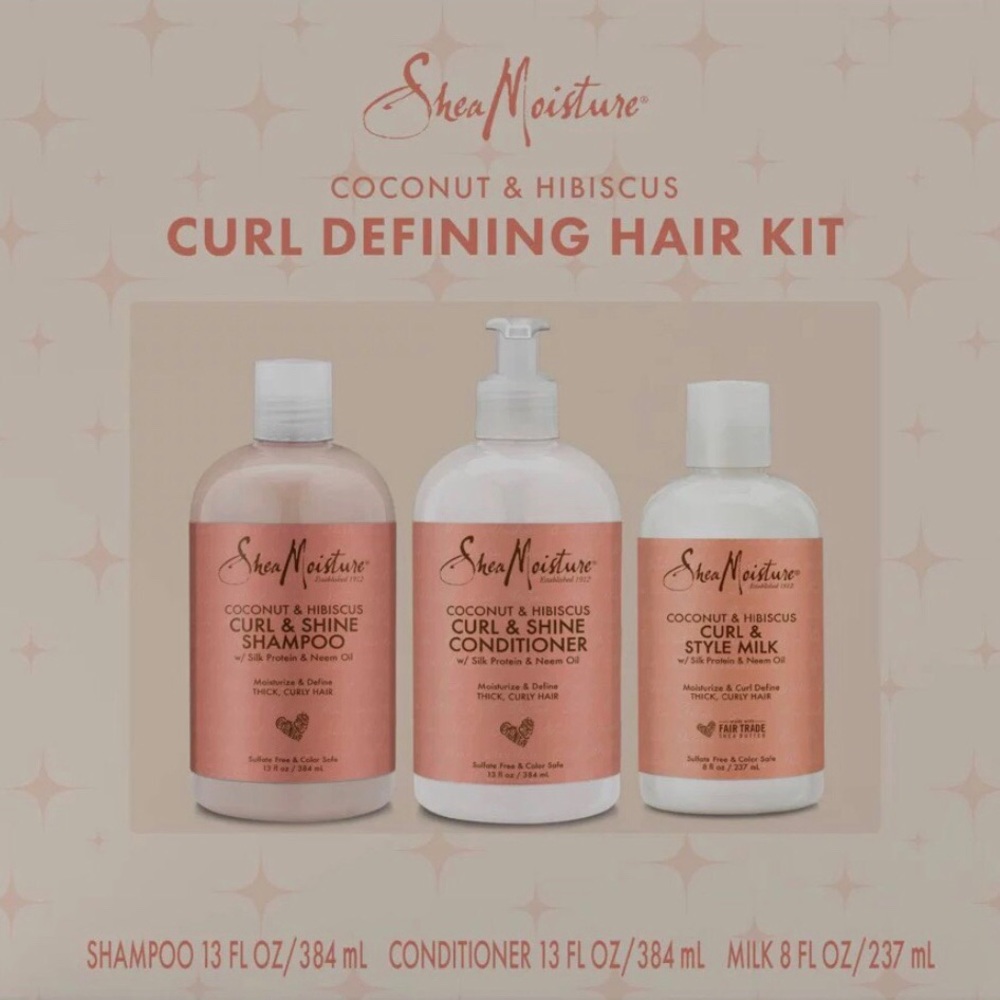 Shea Moisture curl defining hair kit